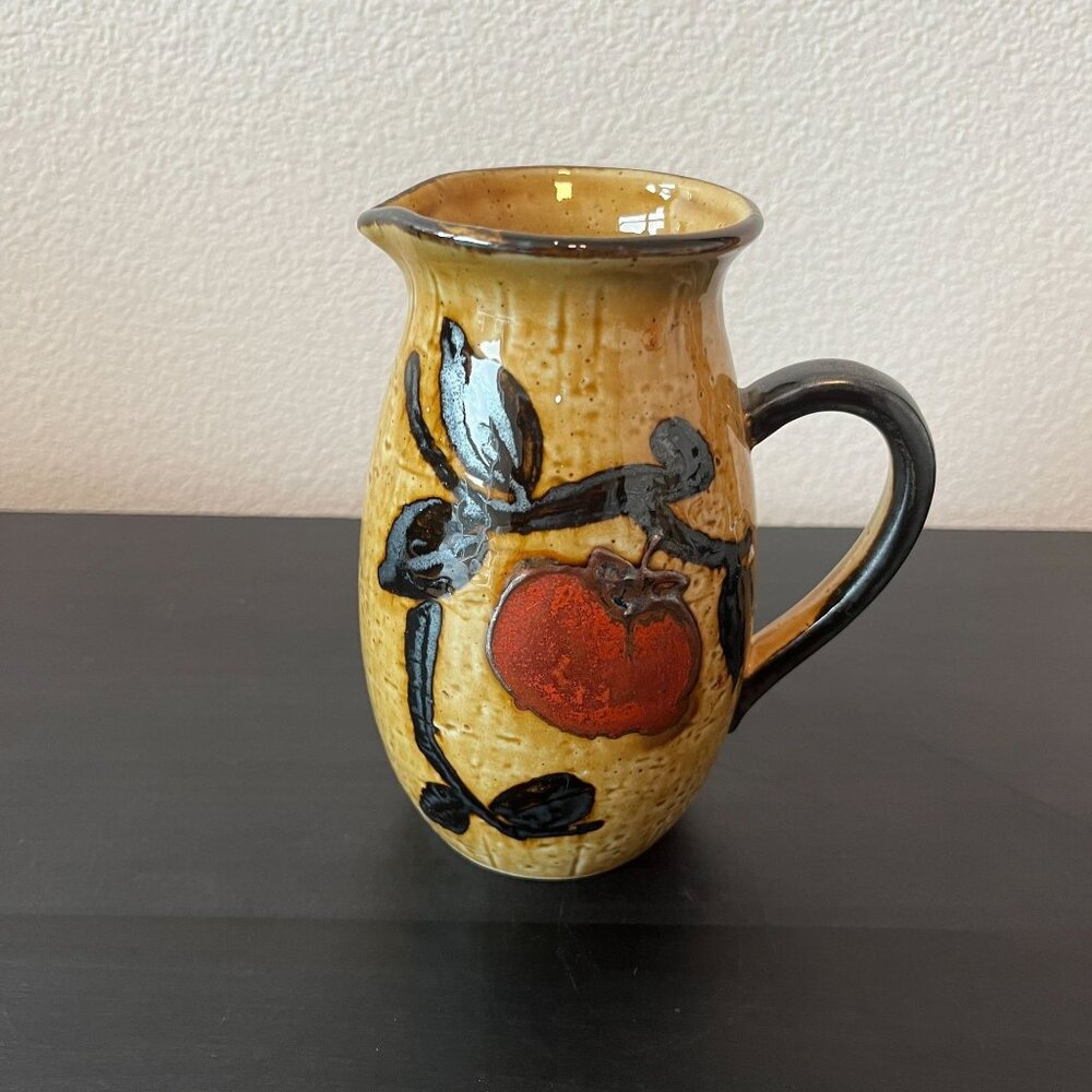 Vintage 1970s Small Stoneware Pitcher // Otagiri Style // 6" Tall